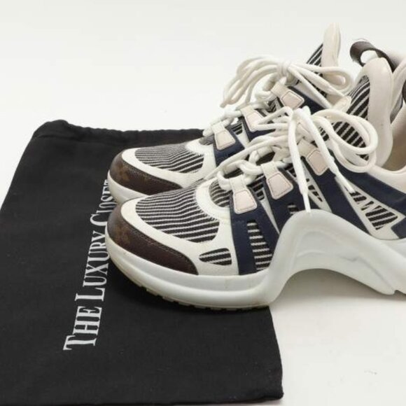 Louis Vuitton Louis Vuitton Blue Monogram Canvas and Fabric Archlight Low Top Sn - Picture 4 of 13